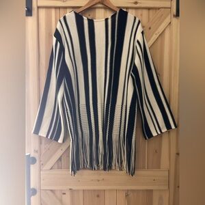 H&M Striped Fringe Sweater